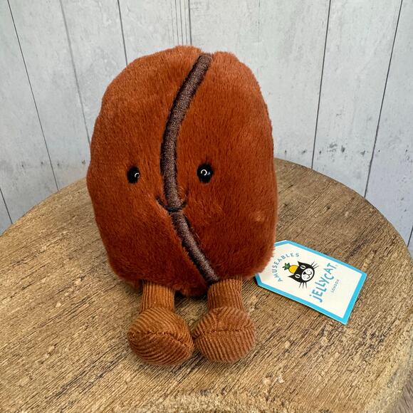 Jellycat COFFEE BEAN Jellycat Amuseables New FAST SHIP Authentic - Picture 1 of 8